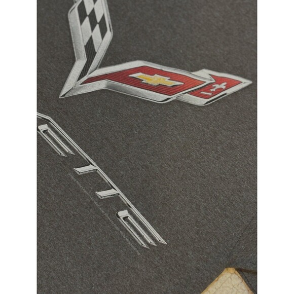 Corvette graphic t-shirt, charcoal gray, great pre-loved condition, men's size L - Picture 6 of 7